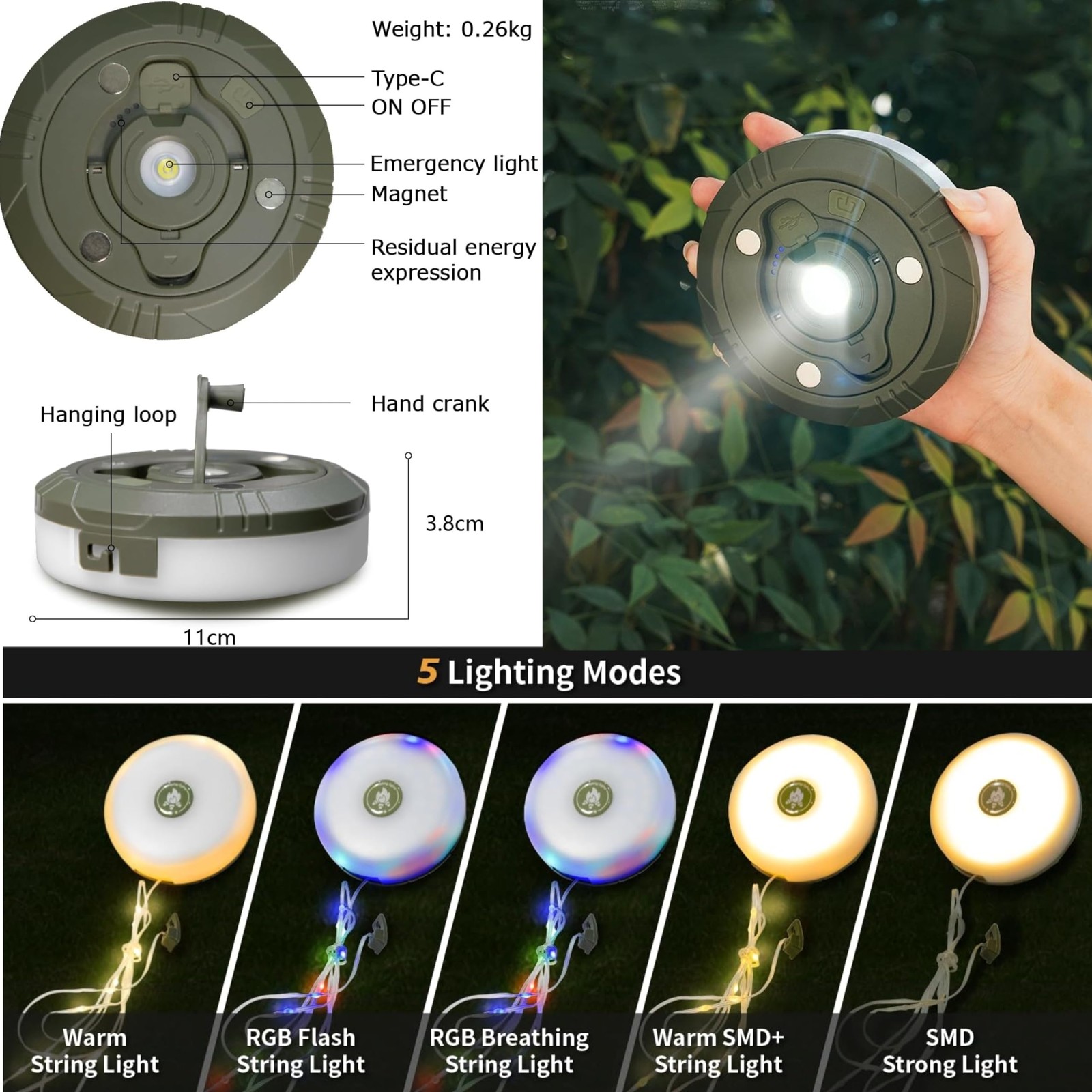 New Lights String Camp Lantern Better Retractable Waterproof Glowmate 4 in 1 for
