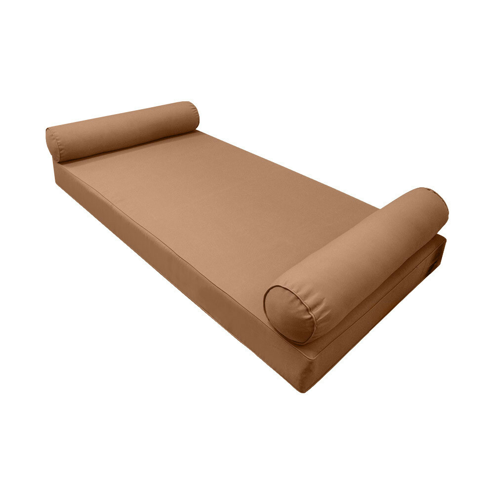 |SLIPCOVER ONLY|S5 Daybed Mattress Bolster Pillow Covers Pipe Trim Twin AD104