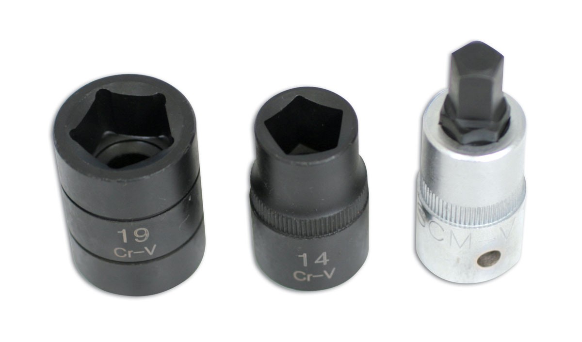Laser Tools Pentagon Socket & Bit Set 3pc 4512