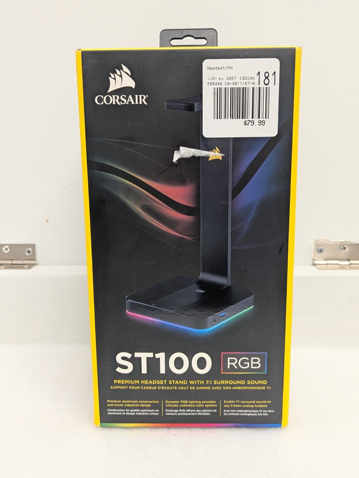 Corsair ST100 RGB Premium Headset Stand with 7.1 Surround Sound - NEW
