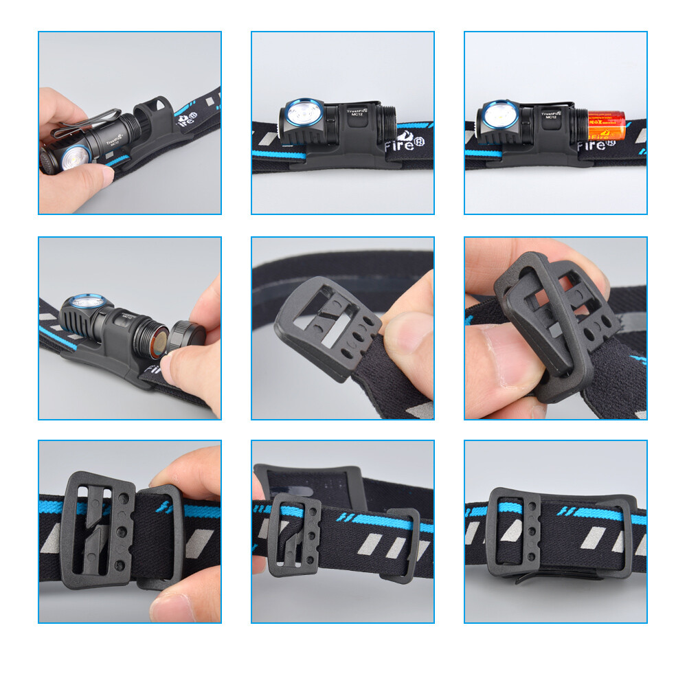 MC12 Rechargeable Headlamp Multi-Functional Waterproof Flashlight Tail Magnetic