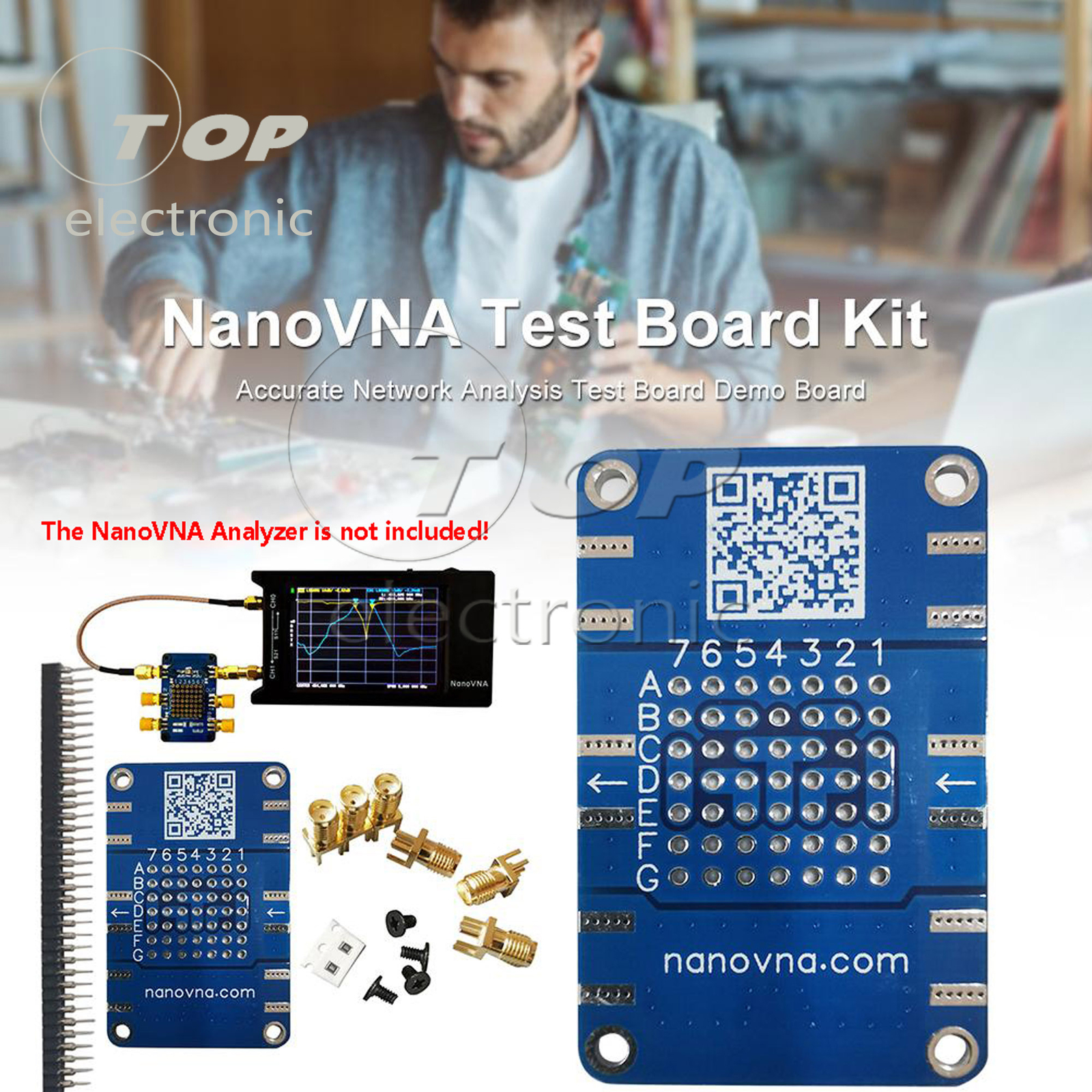 NanoVNA Testboard Kit Tool Durable Accurate Network VNA Analysis Test Demo Board