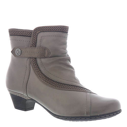 Women Rockport Cobb Hill Abbott Panel Leather Boots New, Grey CH3032 Medium