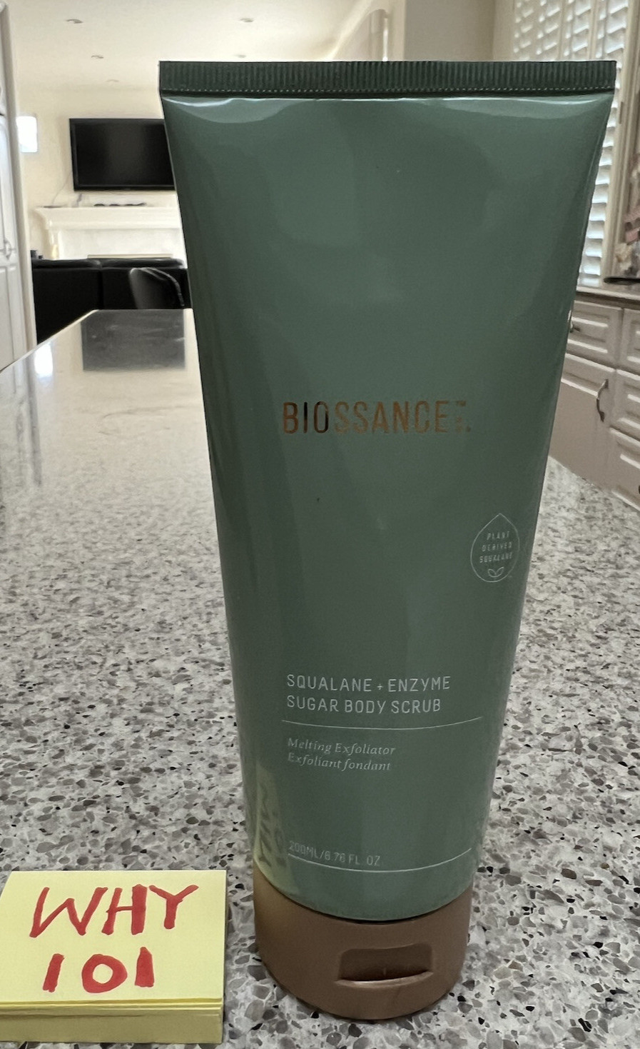 BIOSSANCE SQUALANE + ENZYME SUGAR BODY SCRUB 6.76oz/200mL FULL SZ SEALED NEW $32