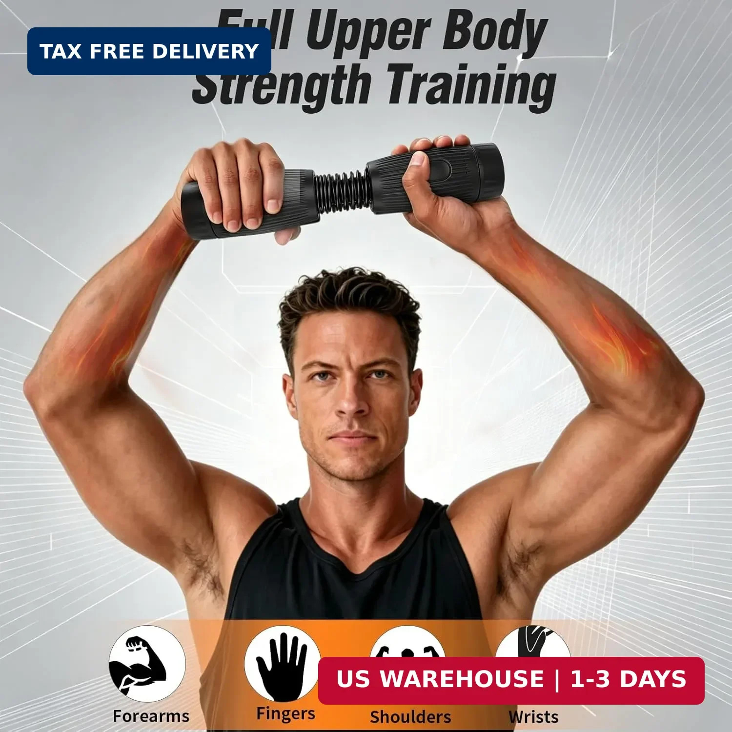 Forearm & Wrist Strength Trainer, Adjustable Resistance Forearm Exerciser with I