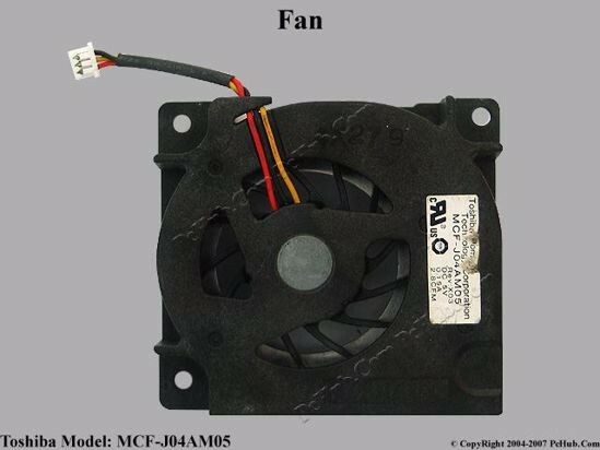 Toshiba mcf-j04am05 5v 0.15a 3wires cooling fan 2.8CFM Tested Working