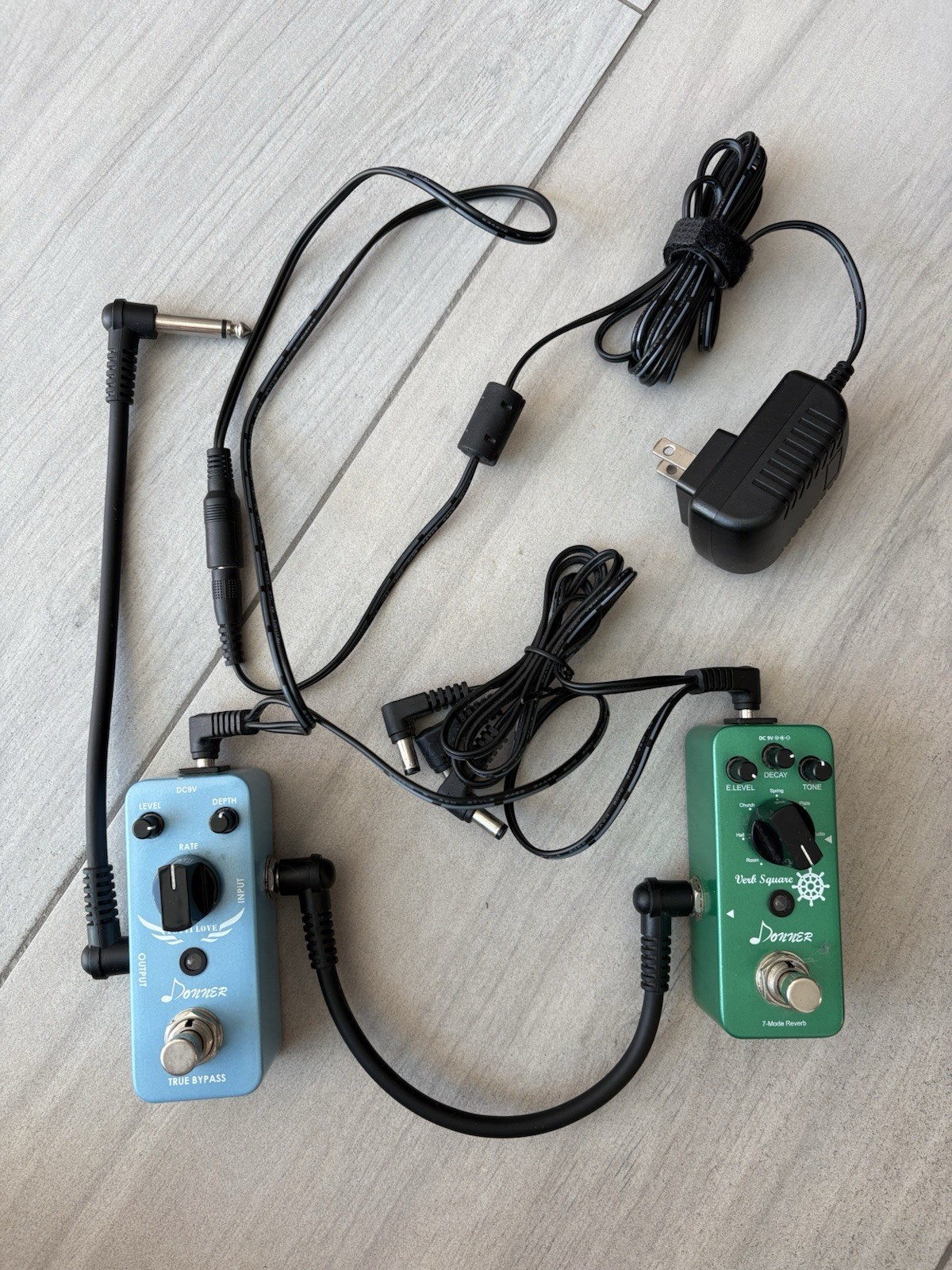 Donner Tutti Love & Verb Square Guitar Effects Pedals (Lot Of 2)