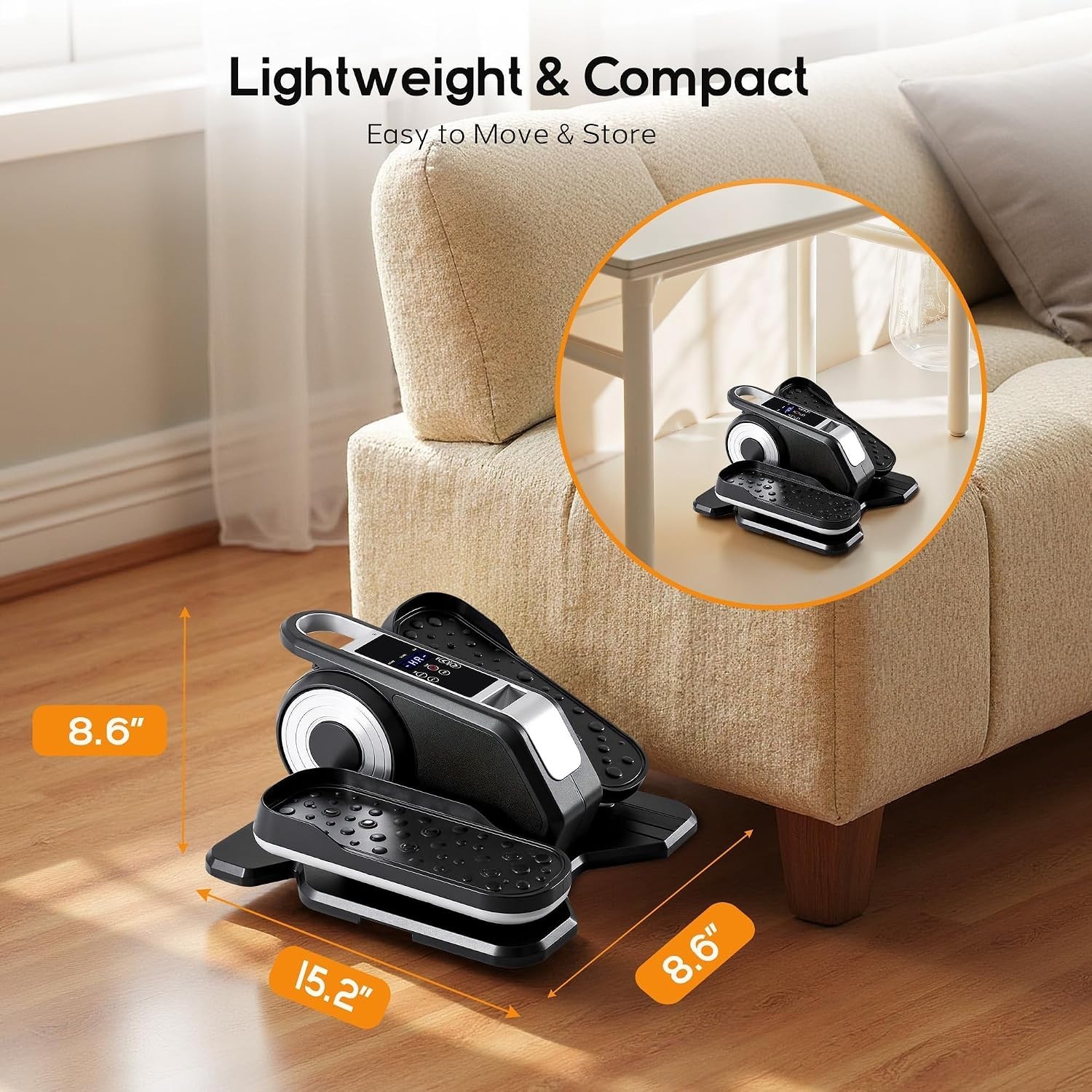 Under Desk Elliptical Machine with-Remote Control