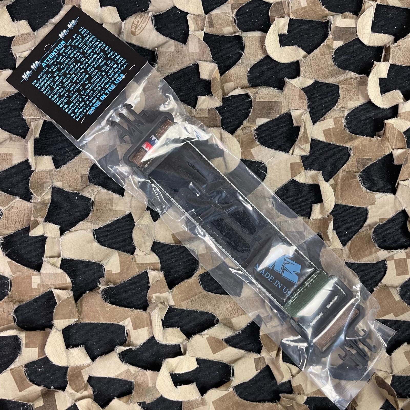 NEW KM Paintball Grill Goggle Strap - Warhawk Jungle Camo