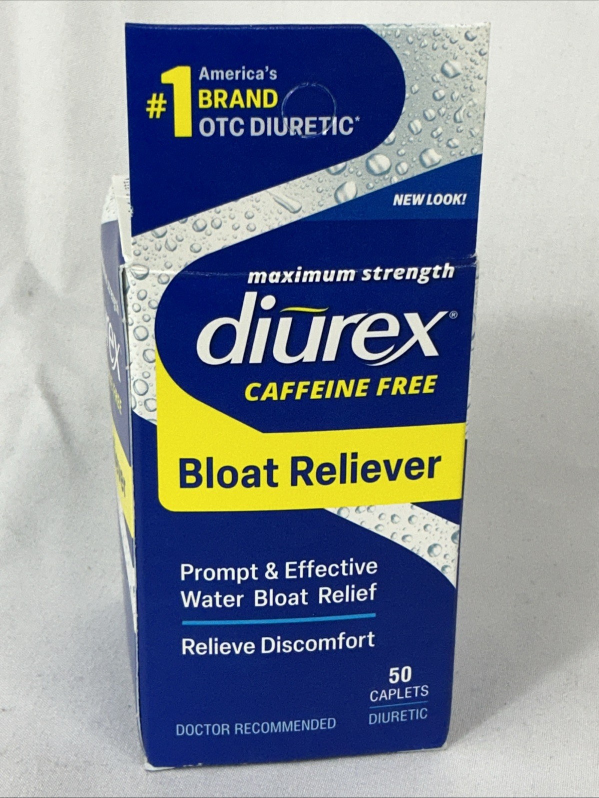 Diurex Caffeine Free Maximum Strength Water Bloat Reliever Diuretic 50 Caplets
