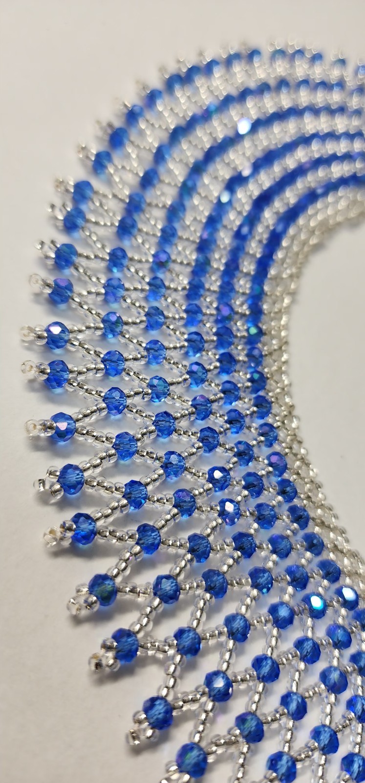Blue Elegant See Beads Necklace