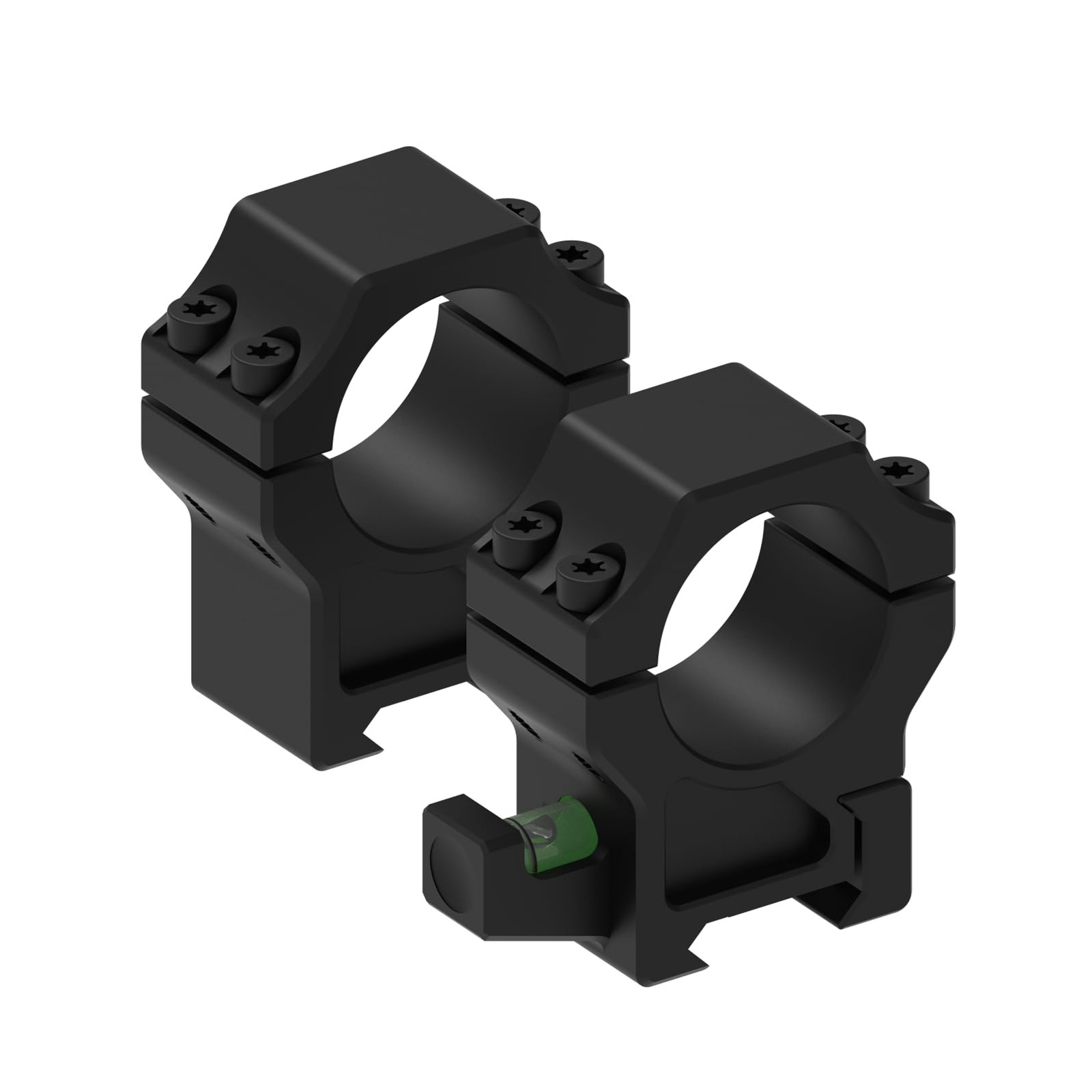 30mm Precision Scope Rings, Compatible with Picatinny Rails, 2 PCS | with Level