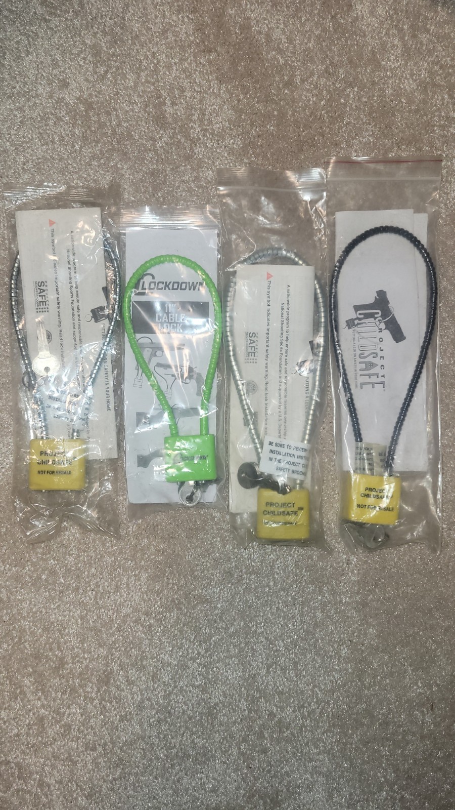 Gun Locks with Keys (Lot Of 4)