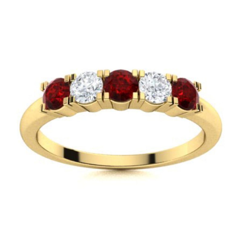 Garnet Gemstone Sterling Silver Full Eternity Wife New Ring Jewelry