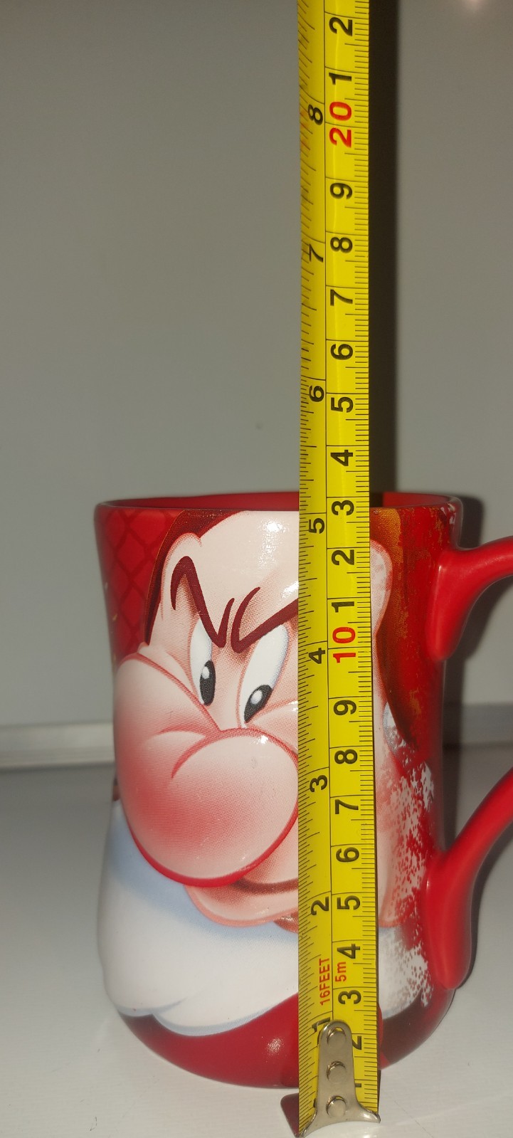 Disney Store Grumpy Mug Snow White Seven Dwarfs Red Character Mug