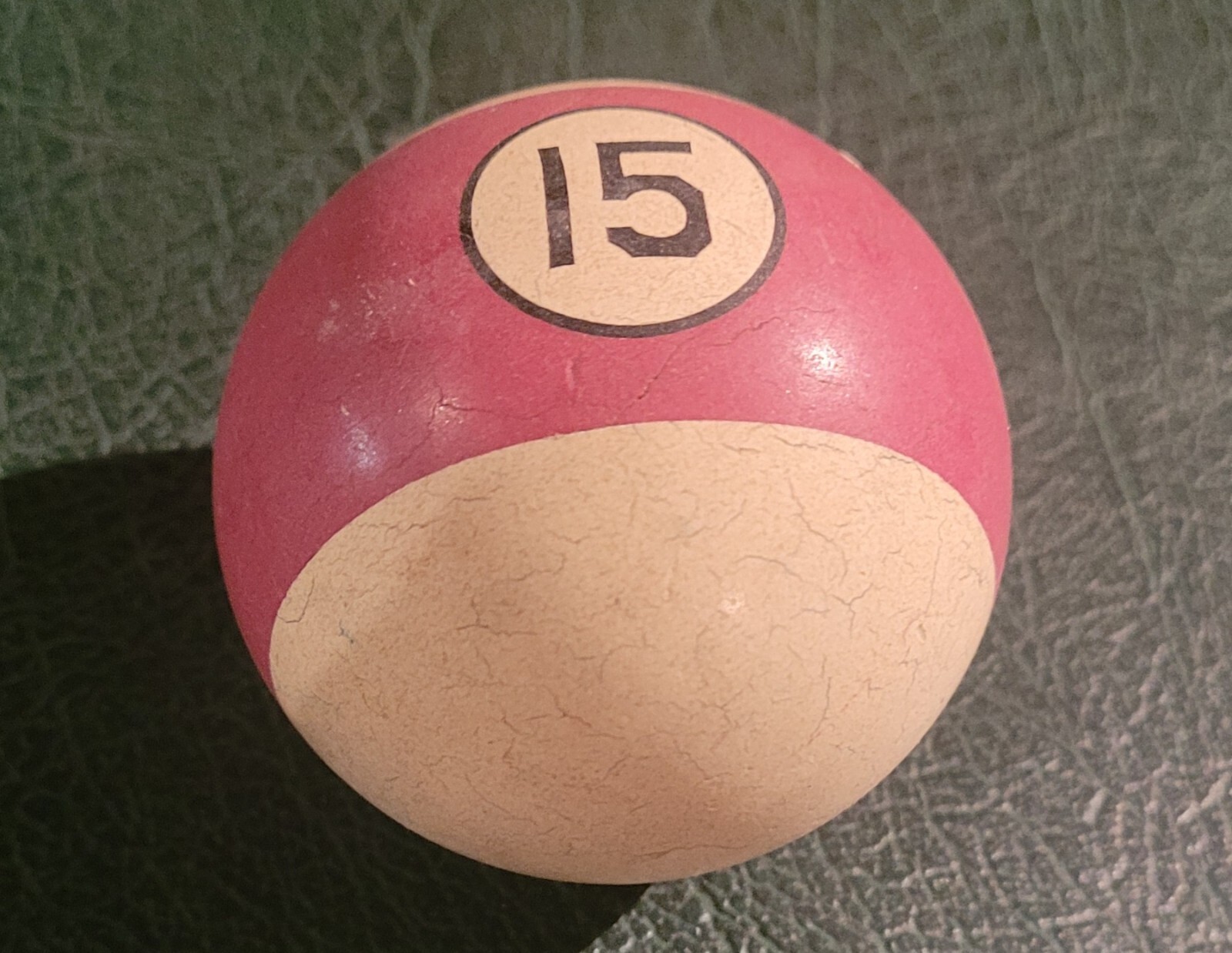 Vintage 15 Clay Billiard Ball Pool