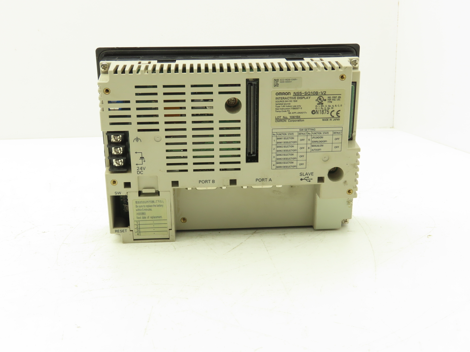 Omron NS5-SQ10B-V2 PLC Interactive Display 5.7" LCD 24V 15W Protective Cover