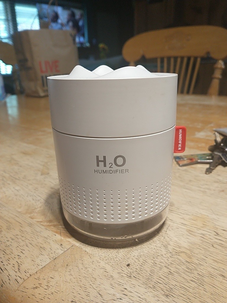 Portable Mini Humidifier, 500ml Small Cool Mist Humidifier, USB Personal Desk...