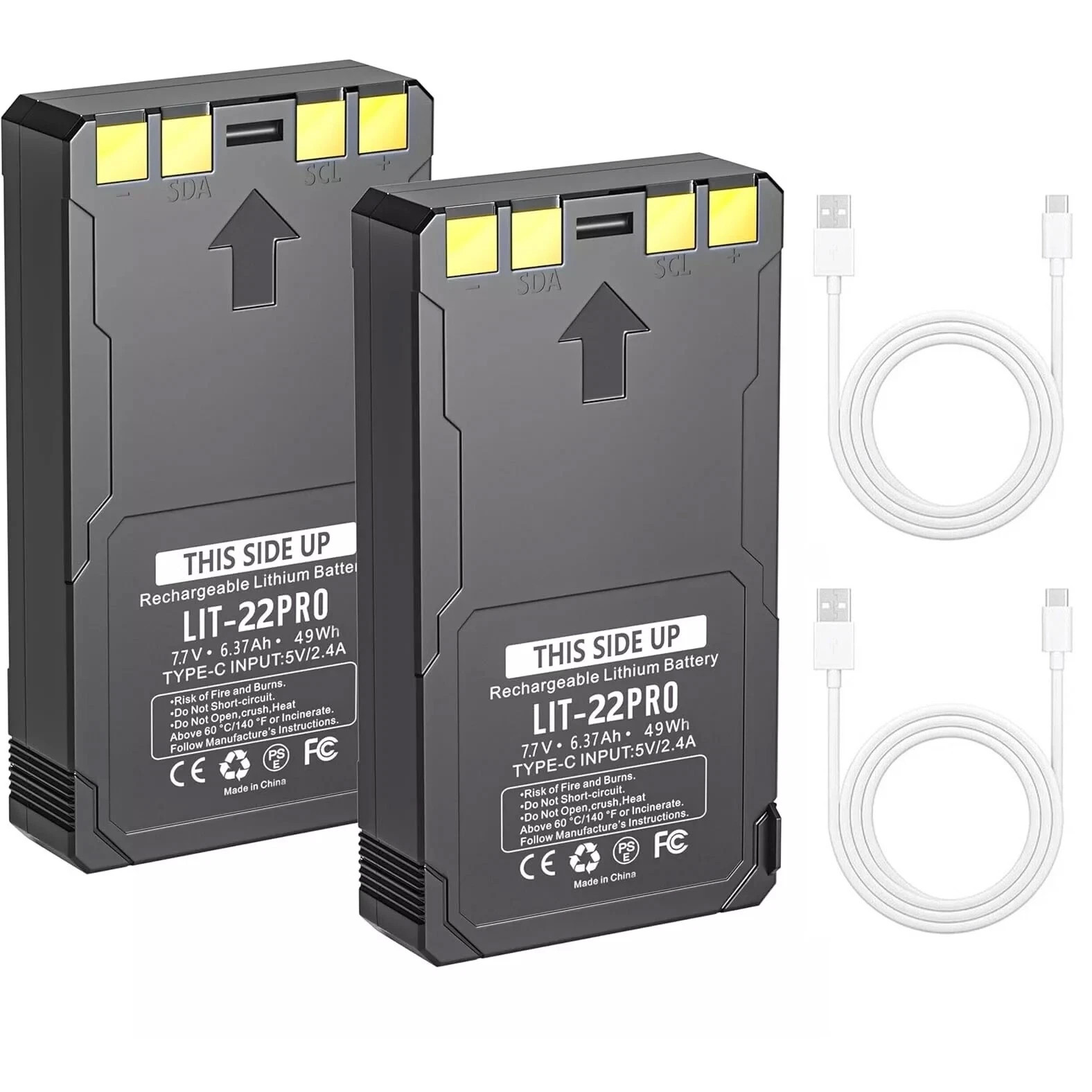 2-Pack New Rechargeable LIT-22 Battery For Trail Camera Flex-M Flex G-36 Flex-S