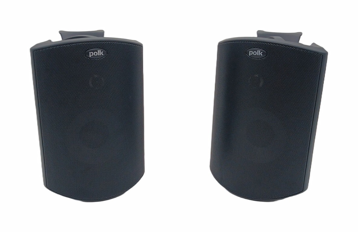 Pair Atrium 4 All-Weather Outdoor Speakers Black
