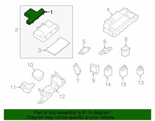 OEM NEW Genuine 2013-2018 Ford Fusion MKZ Edge Fuse Box Cover DG9Z14A003AA