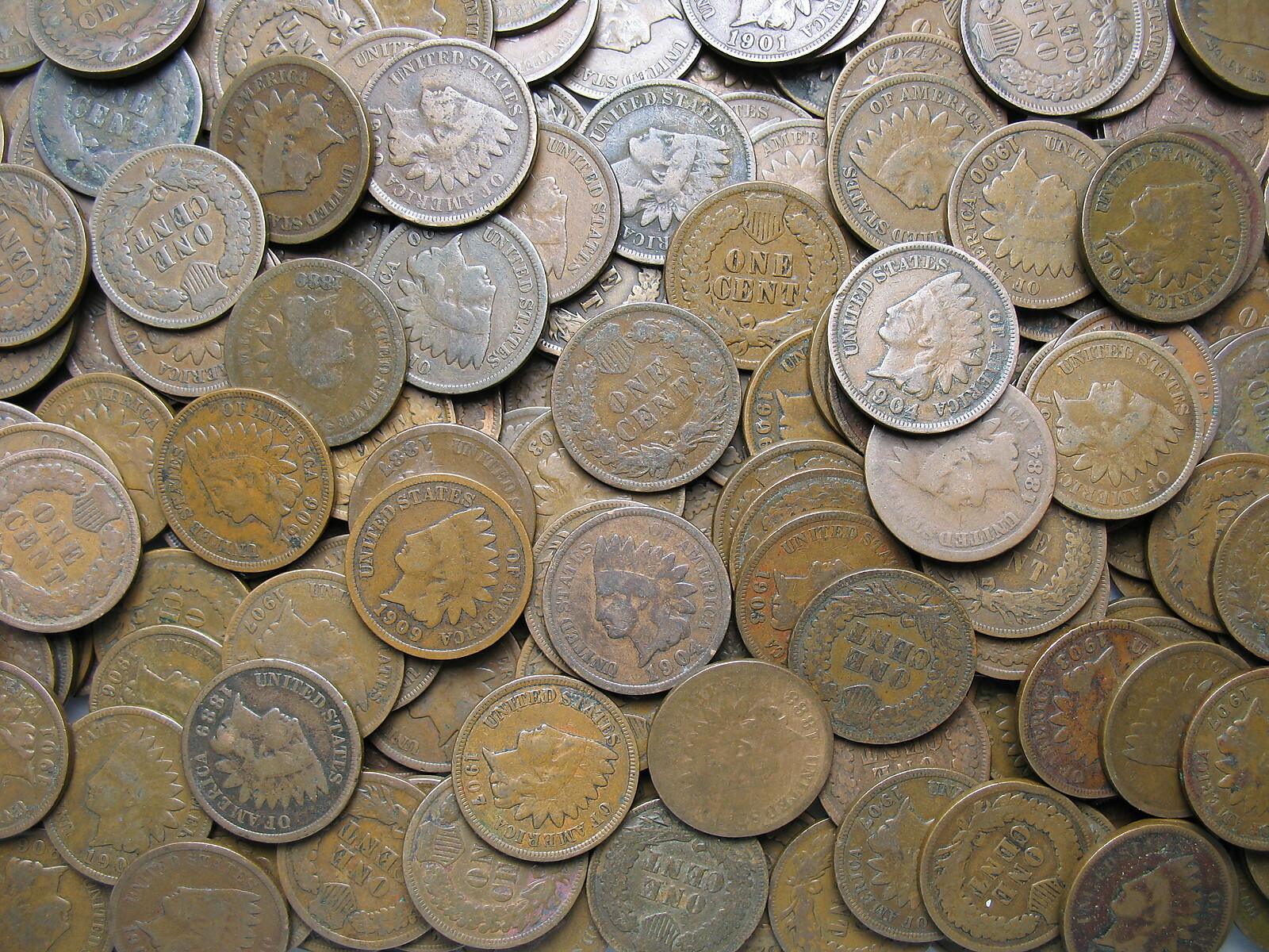 OLD COPPER LOT! INDIAN HEAD CENT PENNIES 1858-1909 COLLECTIBLE ESTATE LOT 5 COIN