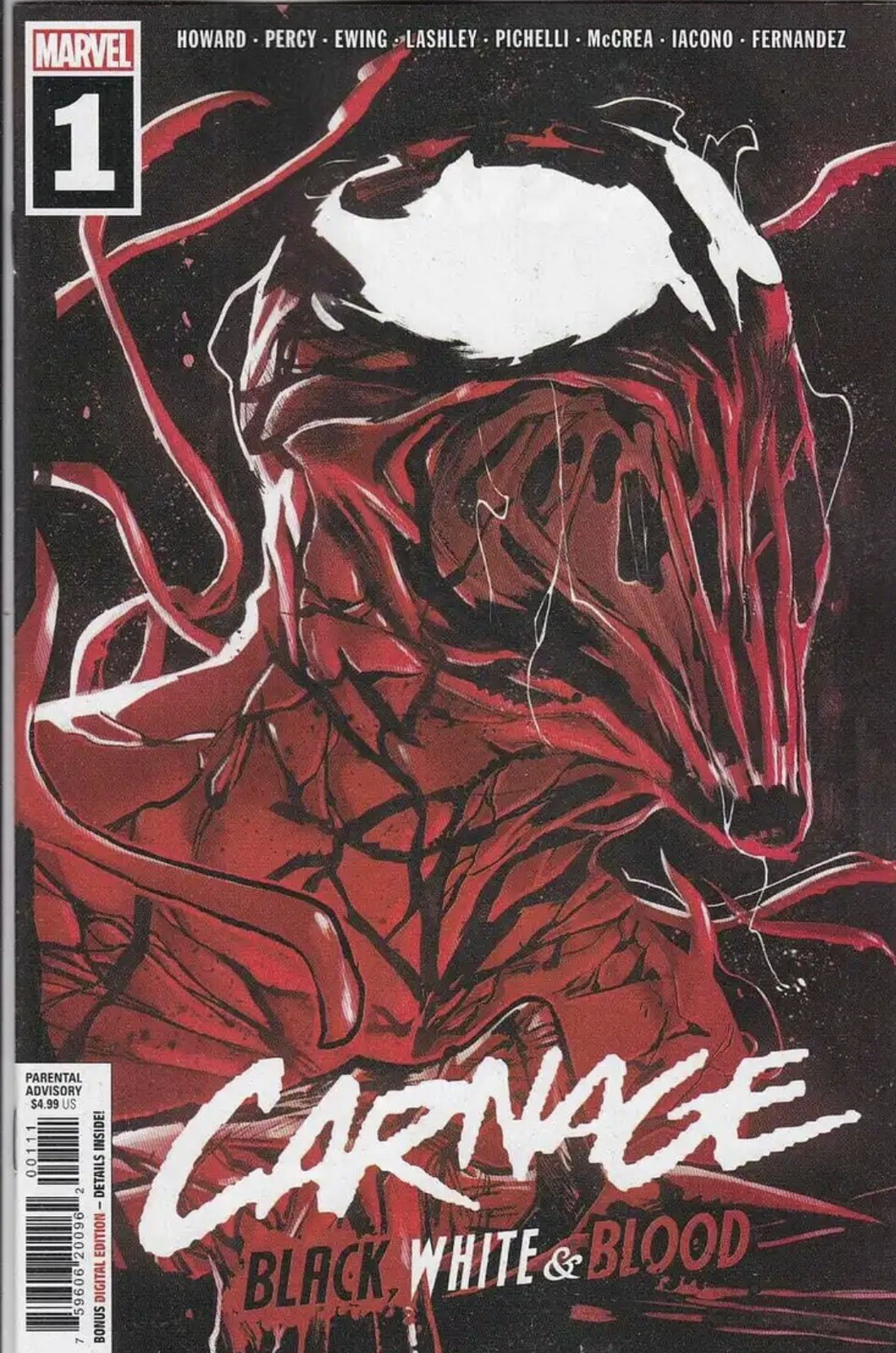 CARNAGE BLACK WHITE AND BLOOD (2021 MARVEL) #1 CVR A NM