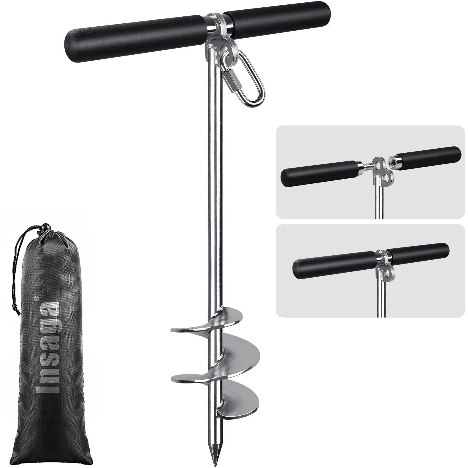 304 Stainless Steel Boat Anchor, Multi-Purpose Sand Anchor for Boat, Kayak, J...