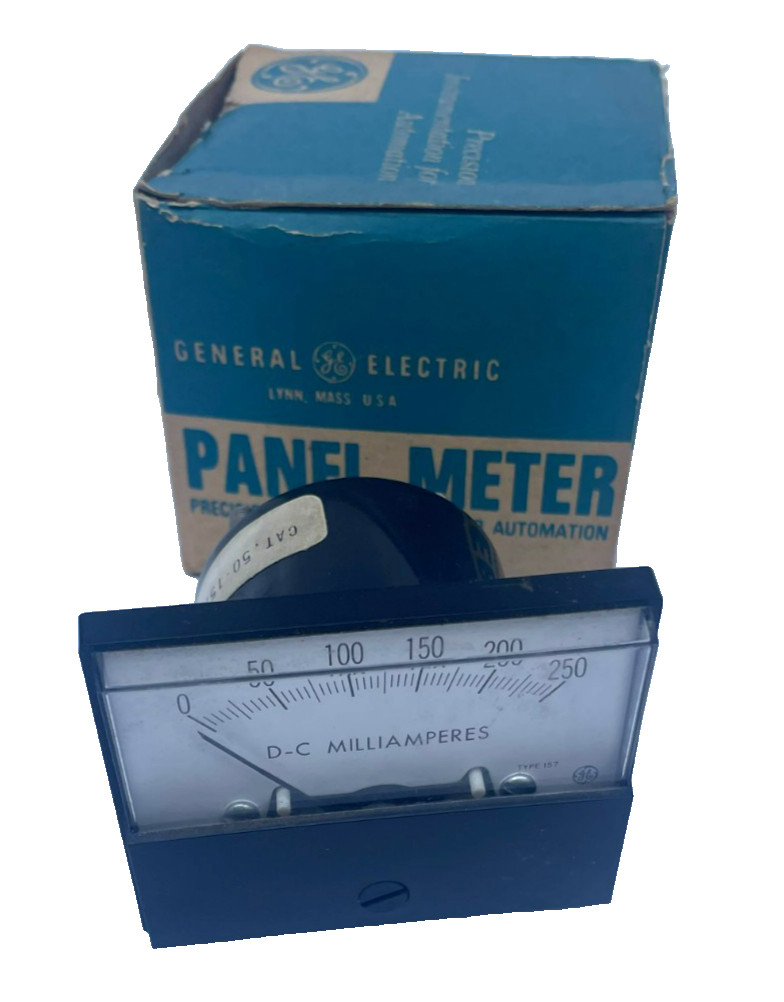 GE General Electric Panel Meter, Type 157, 0/250 D-C Milliamperes