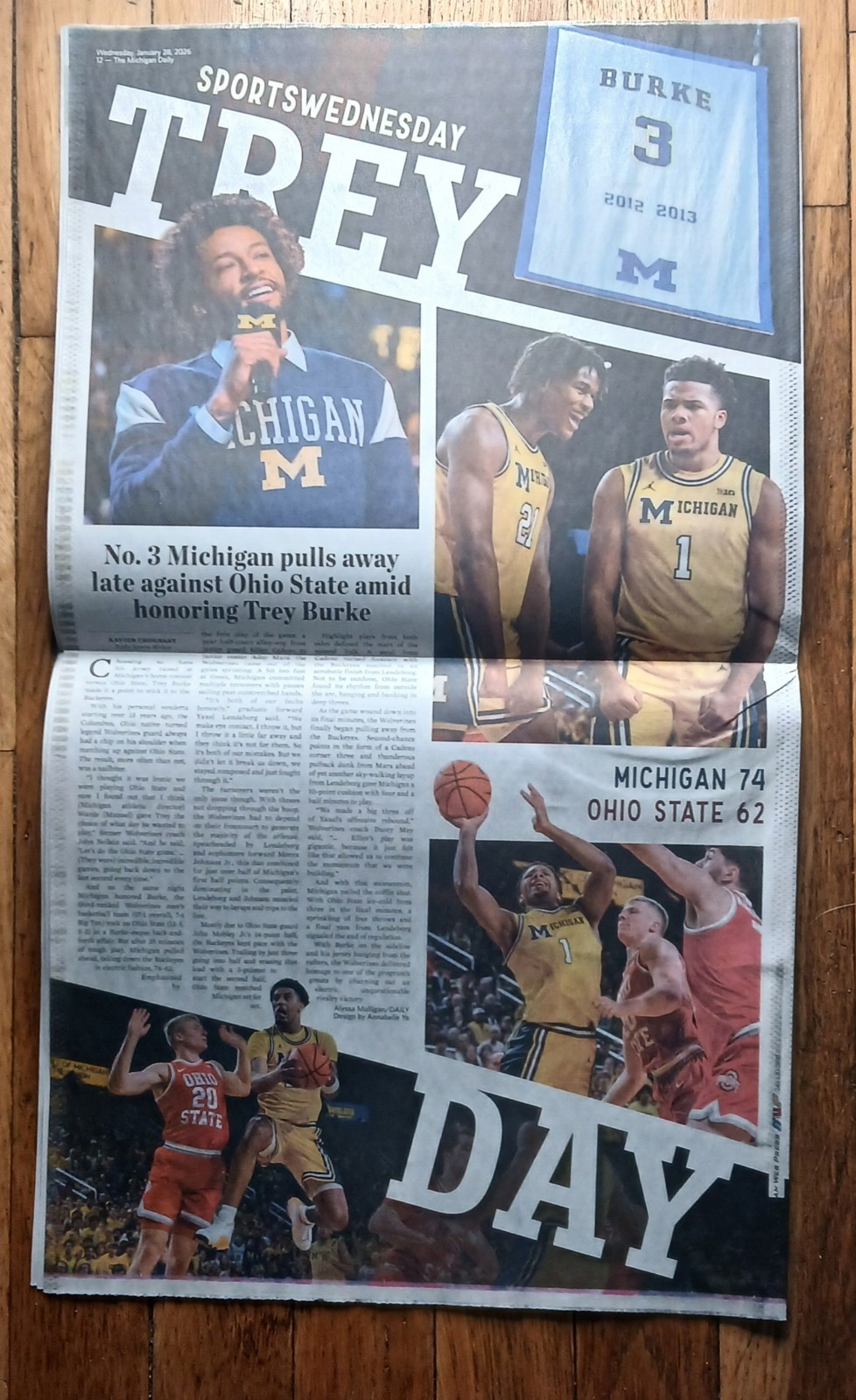 2026 Michigan Wolverines Ohio State Basketball Michigan Daily Newspaper