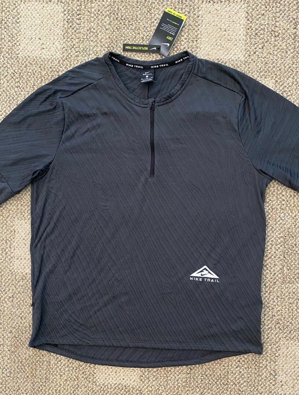 Nike Trail Top Shirt 1/2 Zip Running Long Sleeve Gray CZ9056-010 Men's XL