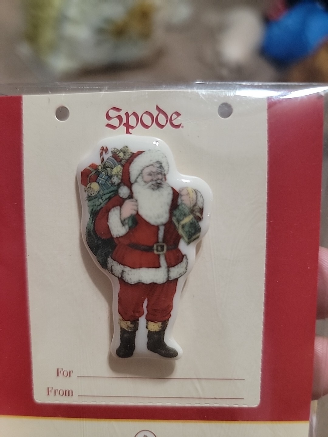Spode Christmas Tree Cheer American Santa Pin 2004