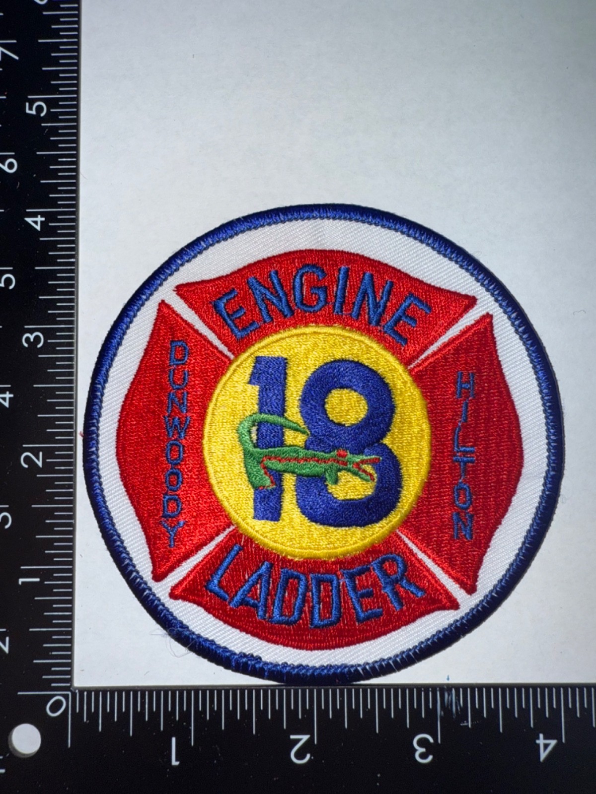 Dunwoody Hilton Engine 18 Ladder Georgia GA Fire Dept Shoulder Patch Obsolete
