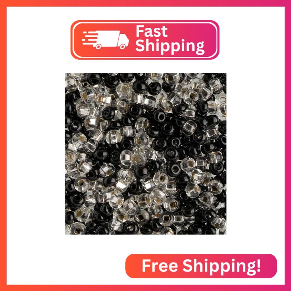 John Bead Czech Glass Seed Beads 6/0 (100g) New York Mix Beads for DIY Art Craft