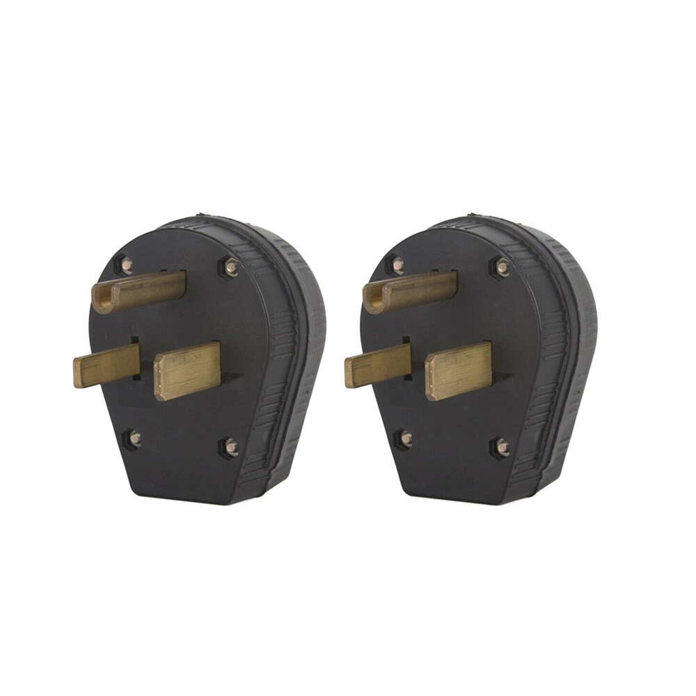 2-pk NEMA 6-50P Male Plug 50A 250V Welder Dryer Power Plug 6-50