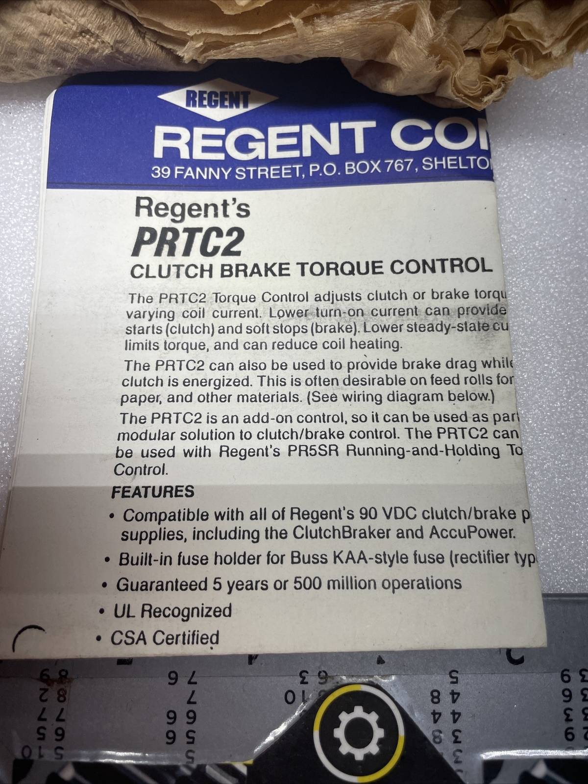 NEW! REGENT CONTROLS PRTC2 Torque Controller_WARRANTY_FAST SHIPPING!