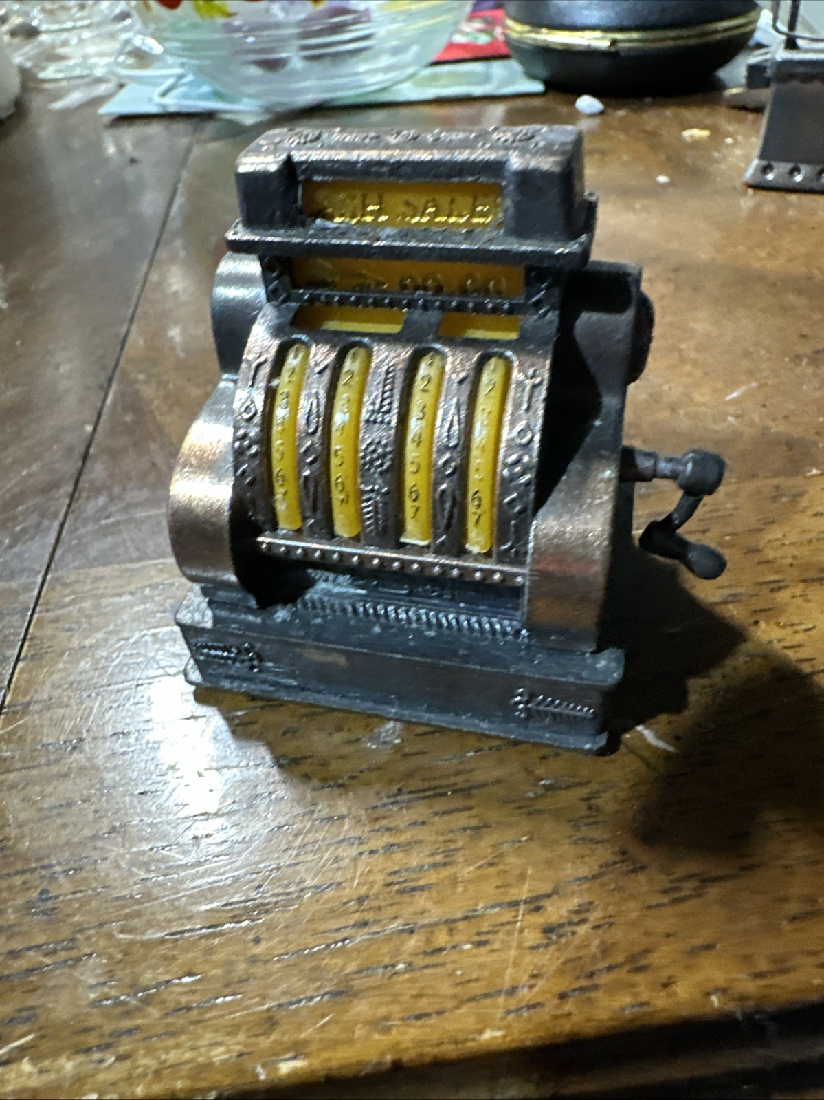 Cast Metal Cash Register Pencil Sharpener mini