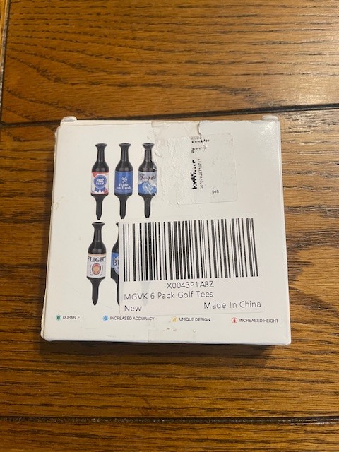 Golf Tees Beer Bottle 6 Pack Golf Tee Holder - New
