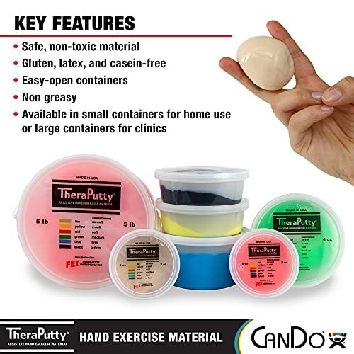 Cando Theraputty Plus 2 Oz Green Hand Exercise Putty For Strengthening Skills