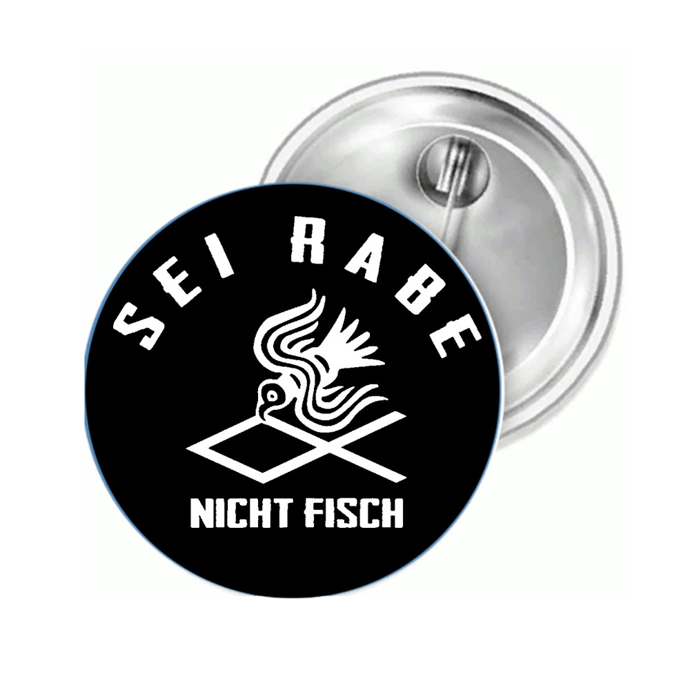 Don't Be Raven Fish Viking Vikings Pin Button Pin Brooch