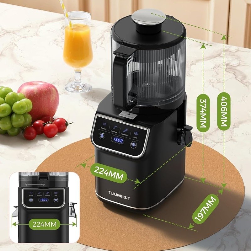 Whole Fruit Juicer 100oz Large Capacity Cold Press Auto-Reverse Quiet Clean New