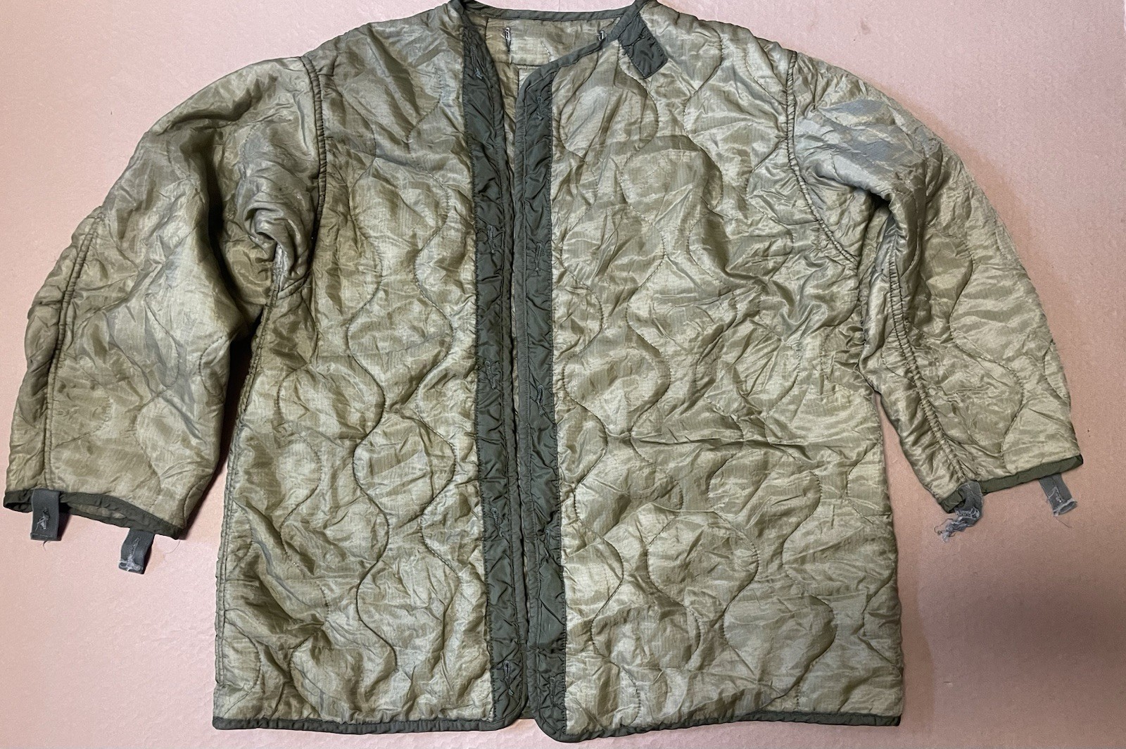 Vintage Medium Military LINER For Parka Quilted Extreme Cold Weather Green