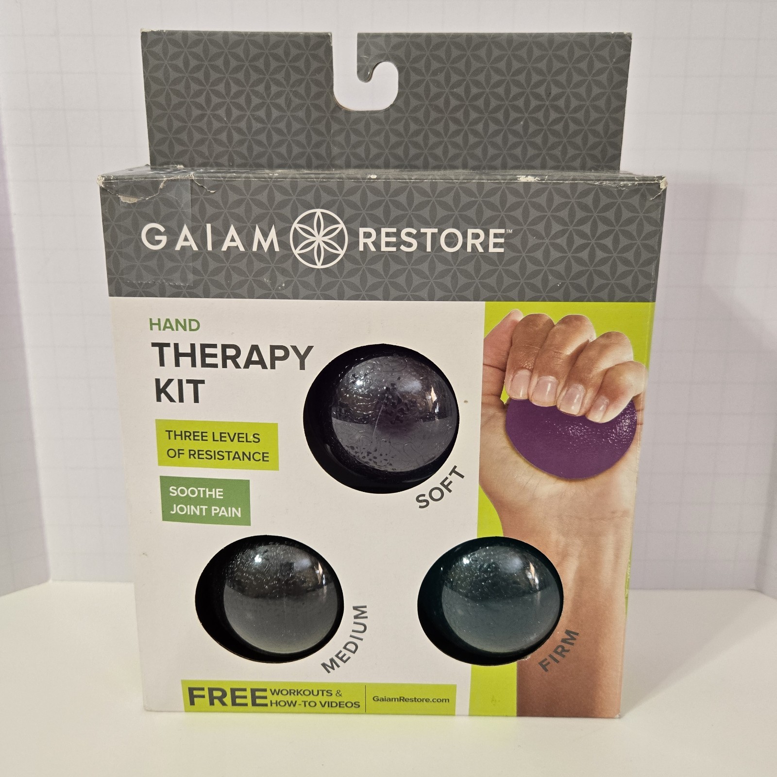 Stress Balls for Adults Hand Therapy Grip Strengthener Exercise Ball Set of 3