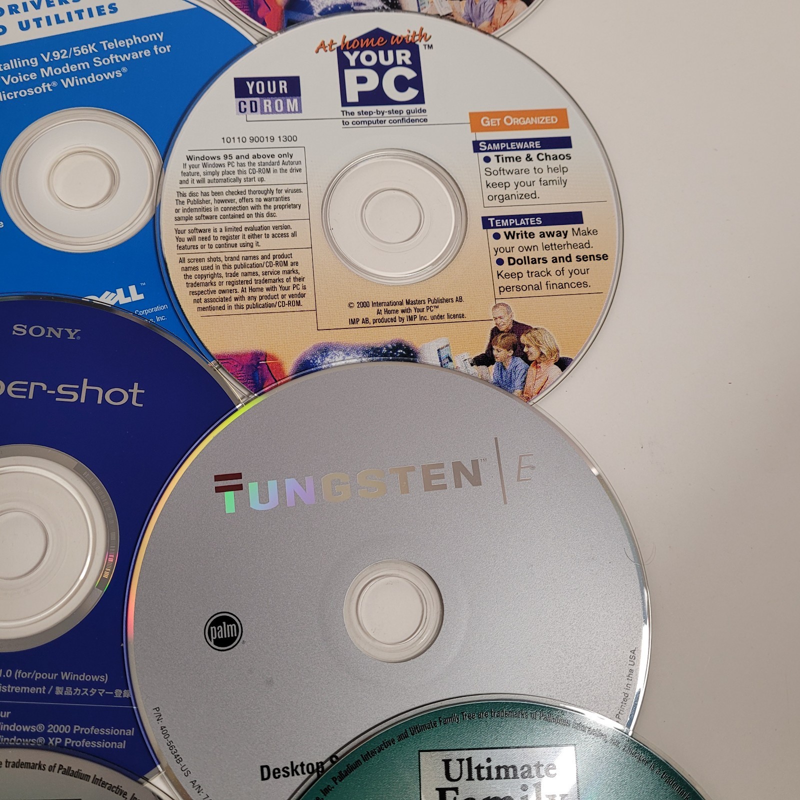 PC Software and Installation Media Lot Microsoft Windows, Family Tree 37 Discs