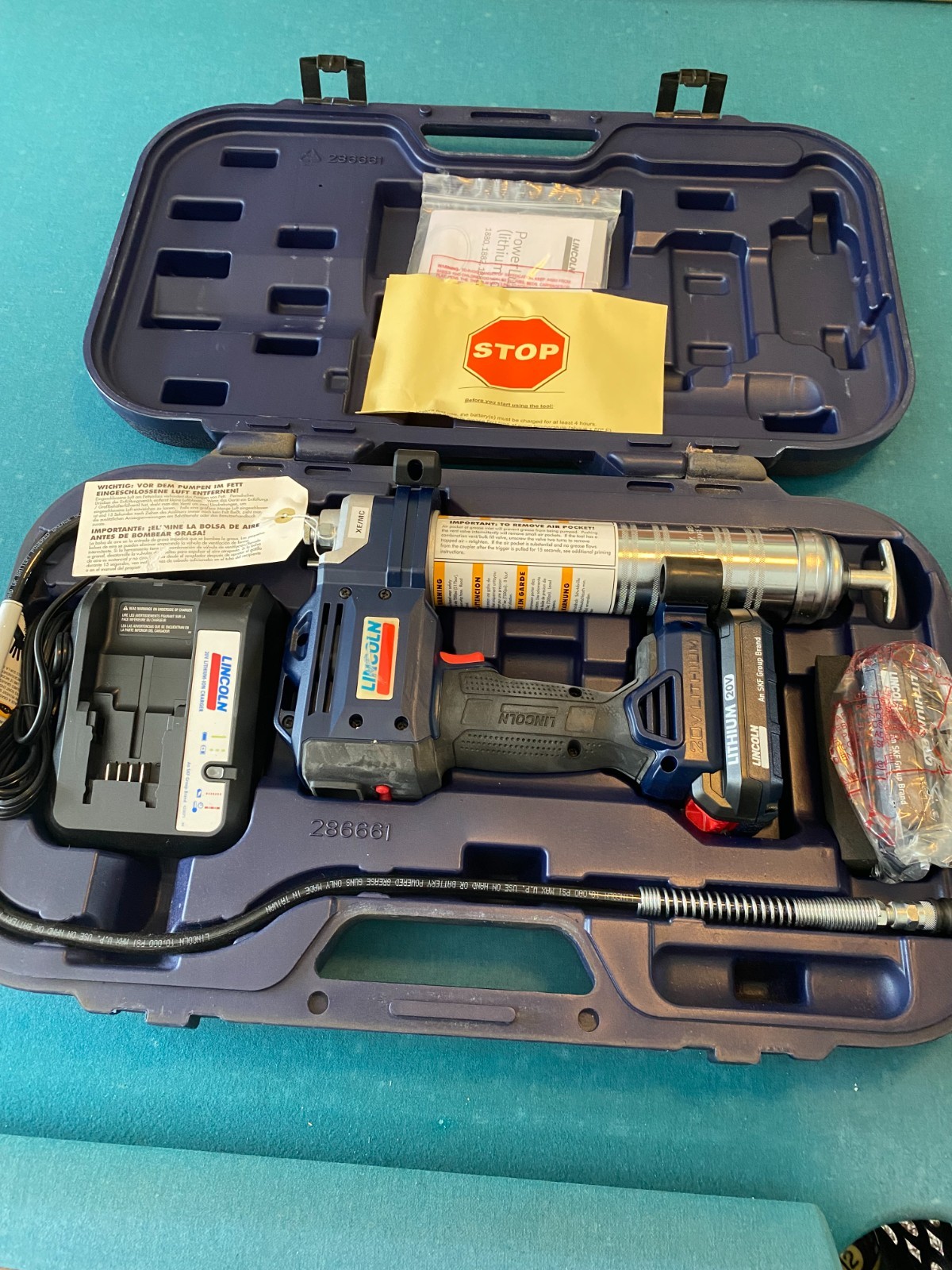 LINCOLN 1884 Cordless Grease Gun,Steel,20 V 30HL31