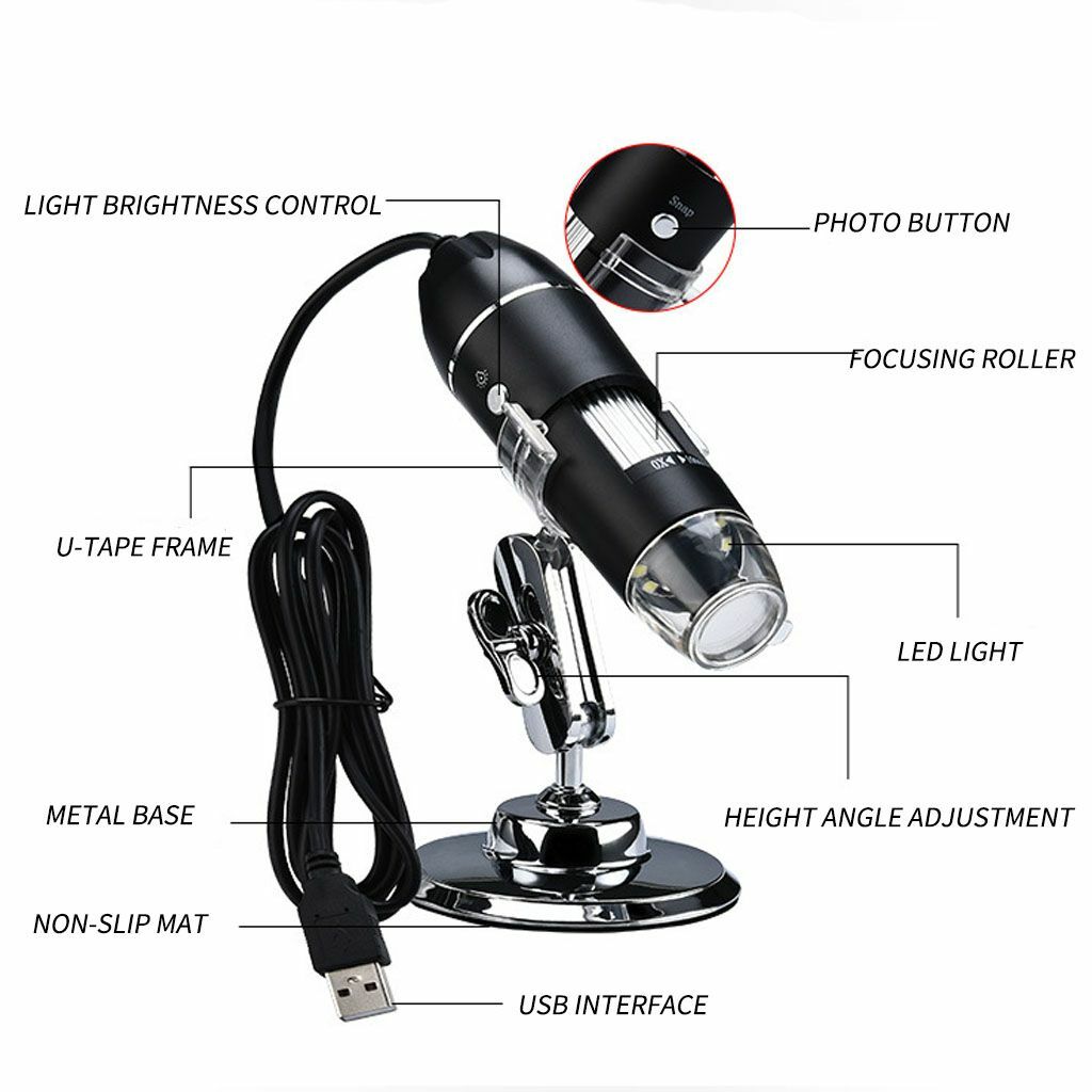 1000X USB Digital Microscope Biological Endoscope Magnifier Camera with Stand