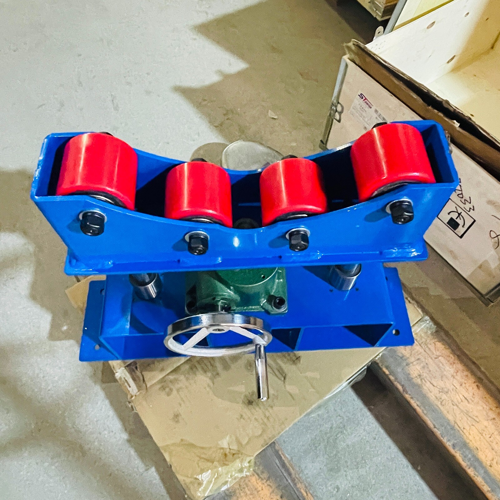 Two sets Manual Welding Roller Bracket 1100lb Rolling Support Frame for Welding