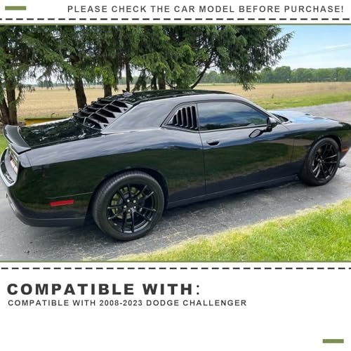 Classic Quarter Window Louvers Compatible with Side Window Louvers Gloss Black
