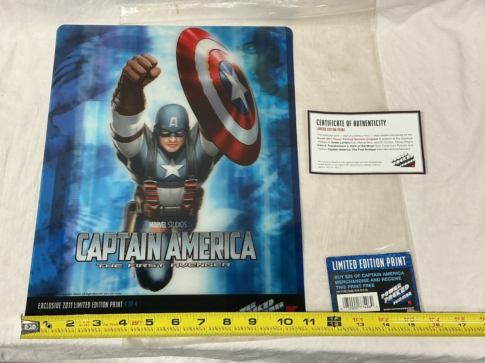 Captain America - The First Avenger - K-Mart Lentular 14" x 11" Poster - 2011