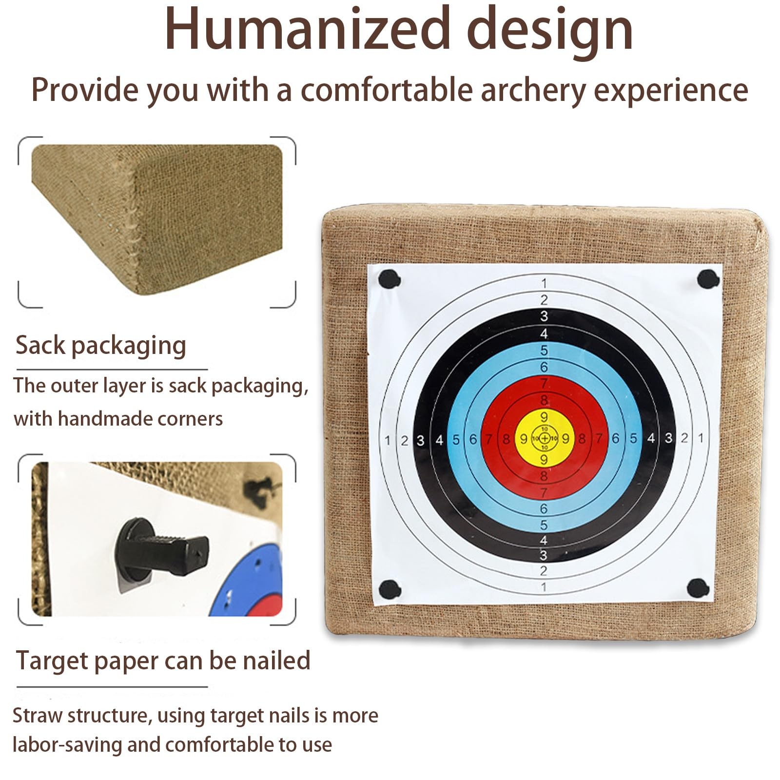 Archery Targets for Backyard with 20 pcs Archery Paper Targets and Arrow Pull...